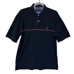 Vintage Tommy Hilfiger Polo Shirt Mens Medium Navy Blue Golf Performance Preppy